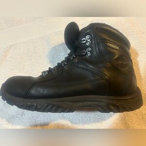 Black Leather Timberland Hiking Boots